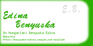 edina benyuska business card